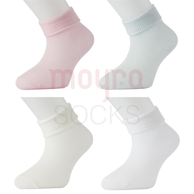 Resim Düz Kıvrık Bebe Soket Çorap