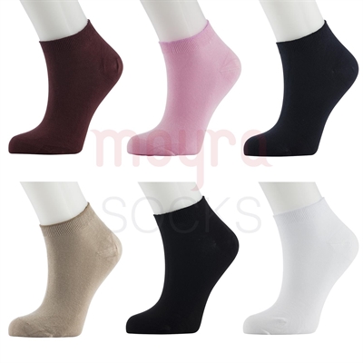 Resim Düz Modal Kadın Patik Çorap
