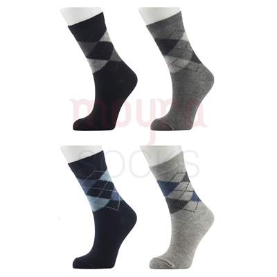 Resim Ekose  Desenli Kadın Soket Çorabı