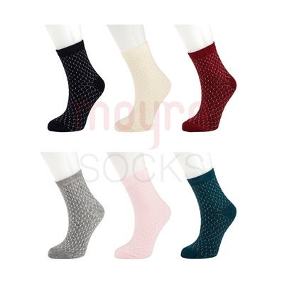 Resim Simli Petek Kabartma Kadın Soket Çorap